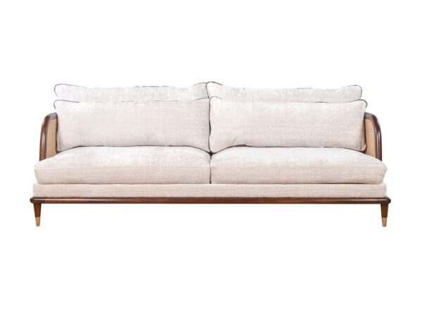 Teak Wood Armchair Two Seater Loveseat