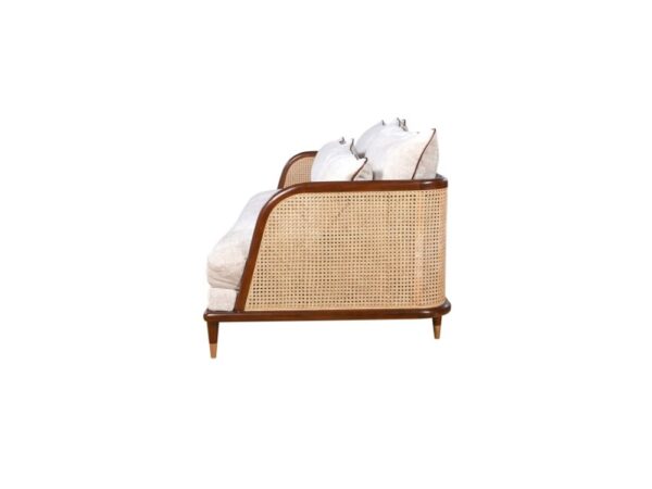 Teak Wood Armchair Two Seater Loveseat - Image 3