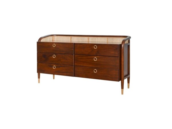 6 drawer solid wood chest of drawers