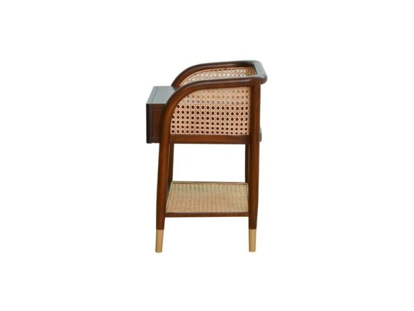 Coastal Wooden Bedside Table With Teak Drawers ( Mataram) - Image 3