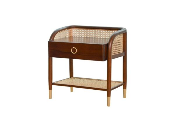 Wooden Bedside Table With Drawers