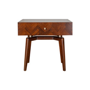 teak wood nightstand with drawers