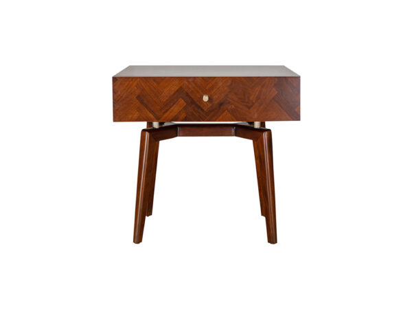 teak wood nightstand with drawers