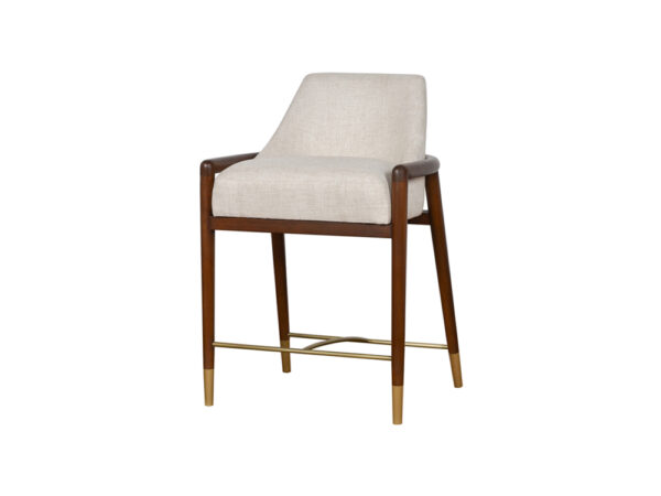 Natural Teak Wood Bar Stools - Image 2