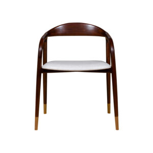 Charoli Minimalist Teak Curved Chair